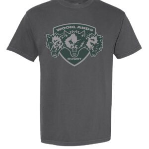 Woodlands Rugby - Black - Short Sleeve - 3 Wolves