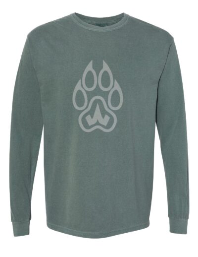 Woodlands Rugby - Green or Black - Long Sleeve - Large Paw - Image 2